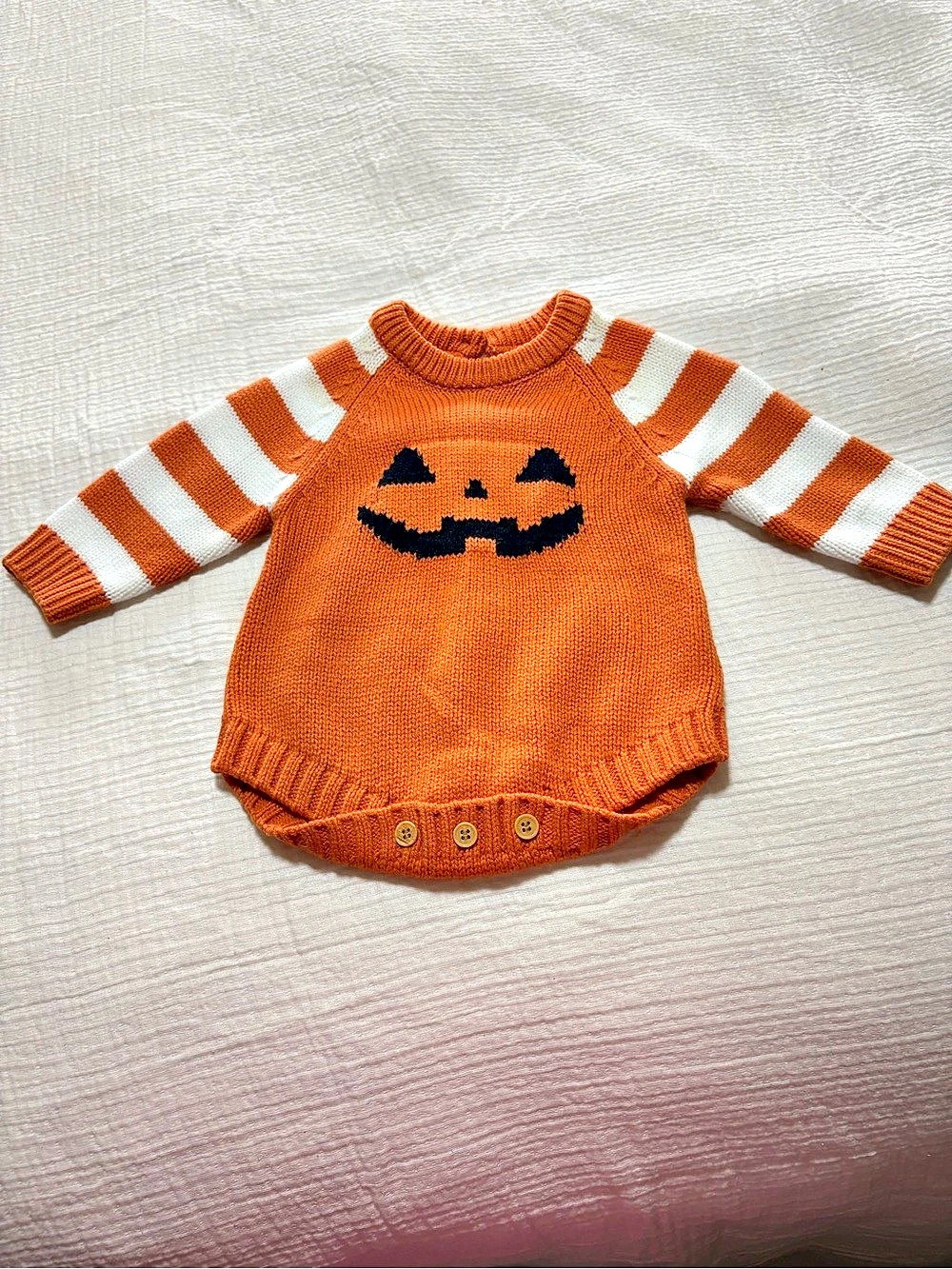 Kids Pumpkin Stripe Sweater